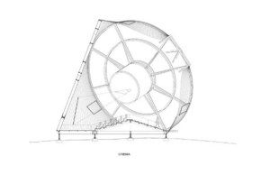 An illustration of the Transformer as a cinema [photo via http://prada-transformer.com/]